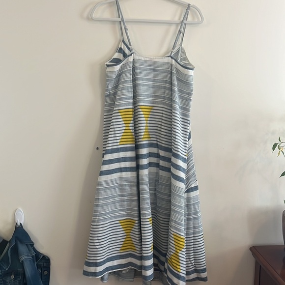 Plenty by Tracy Reese Cotton Dress Geometric Oversized Summer XS Anthro Midi - Picture 7 of 10